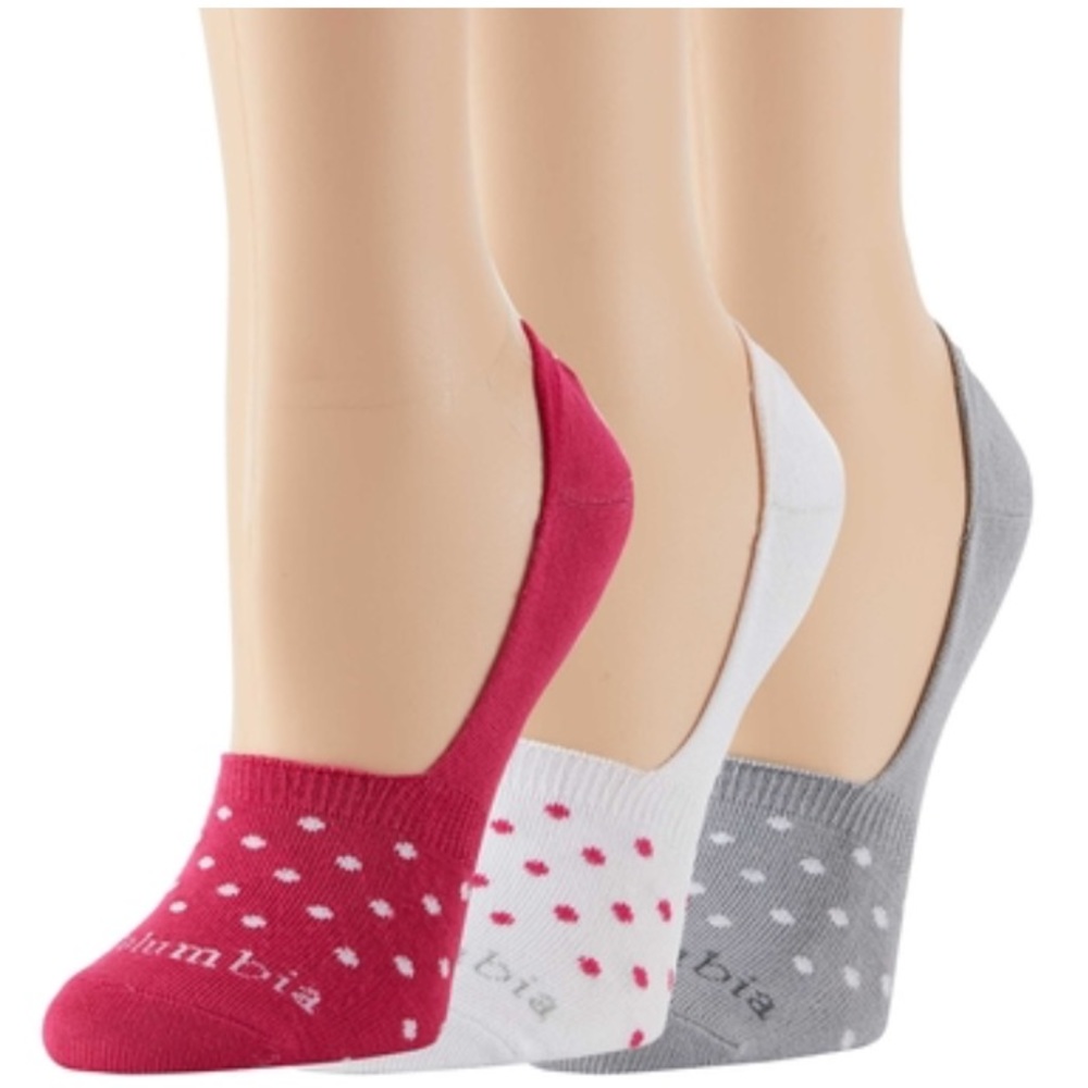 NWT Columbia Women’s 3 pk. Dottie Liner No-show Socks Polka Dot